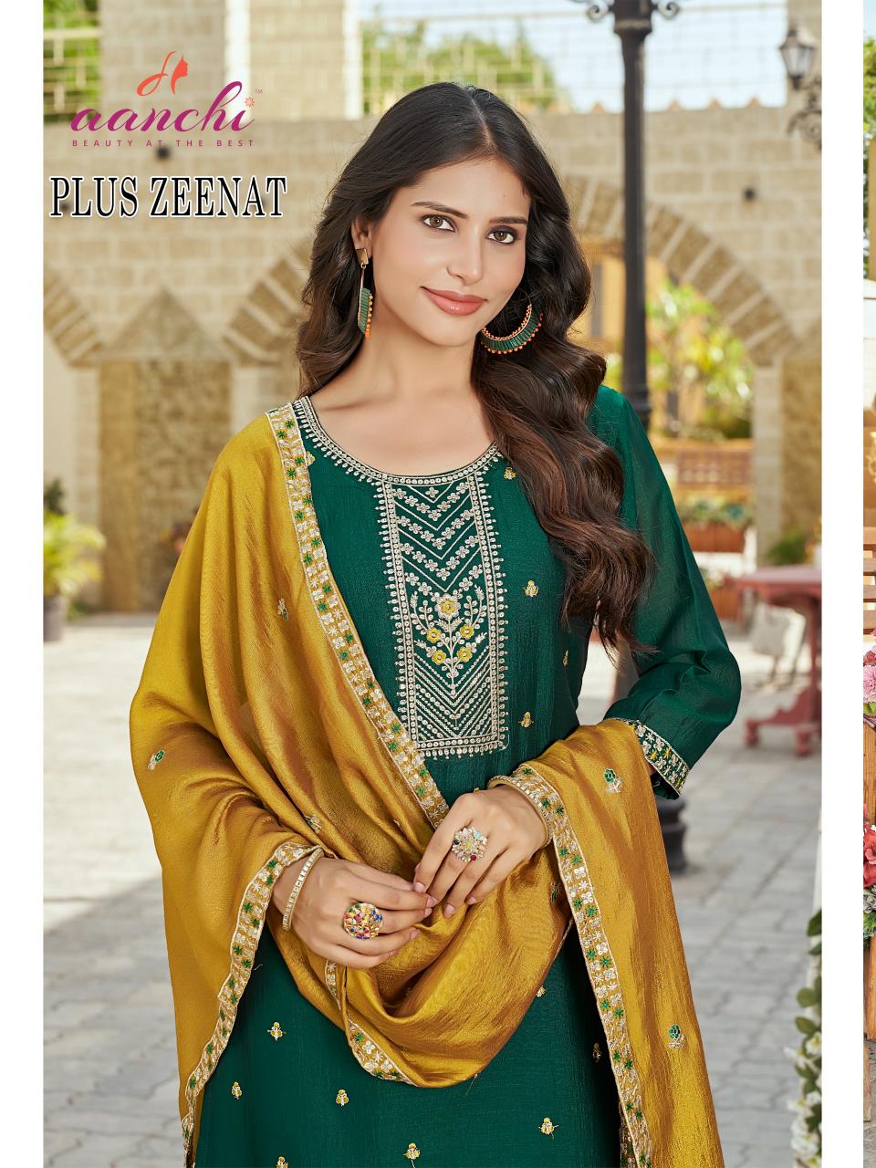 Aanchi Plus Zeenat catalog plus size designer kurtis online india 