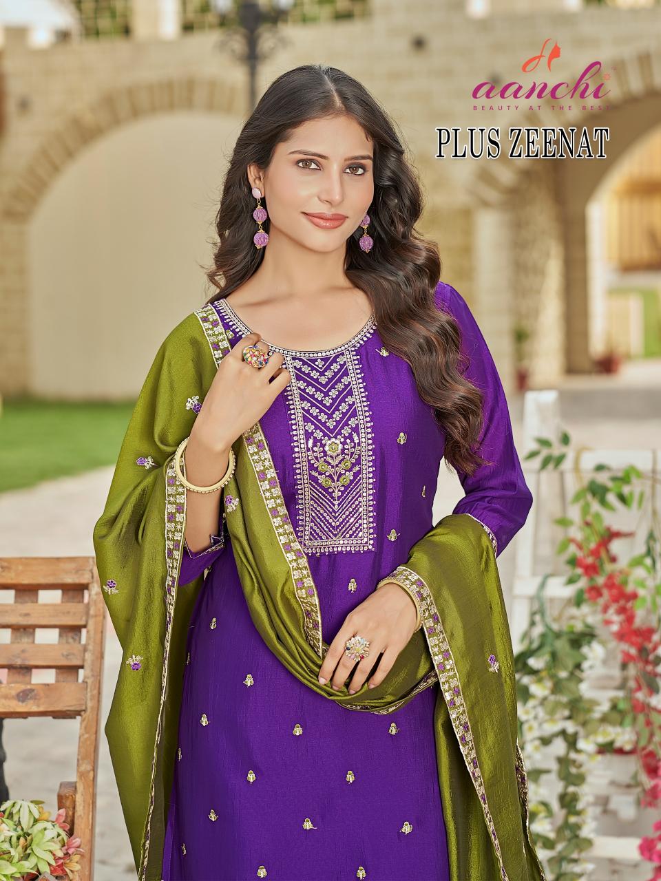 Aanchi Plus Zeenat catalog plus size designer kurtis online india 