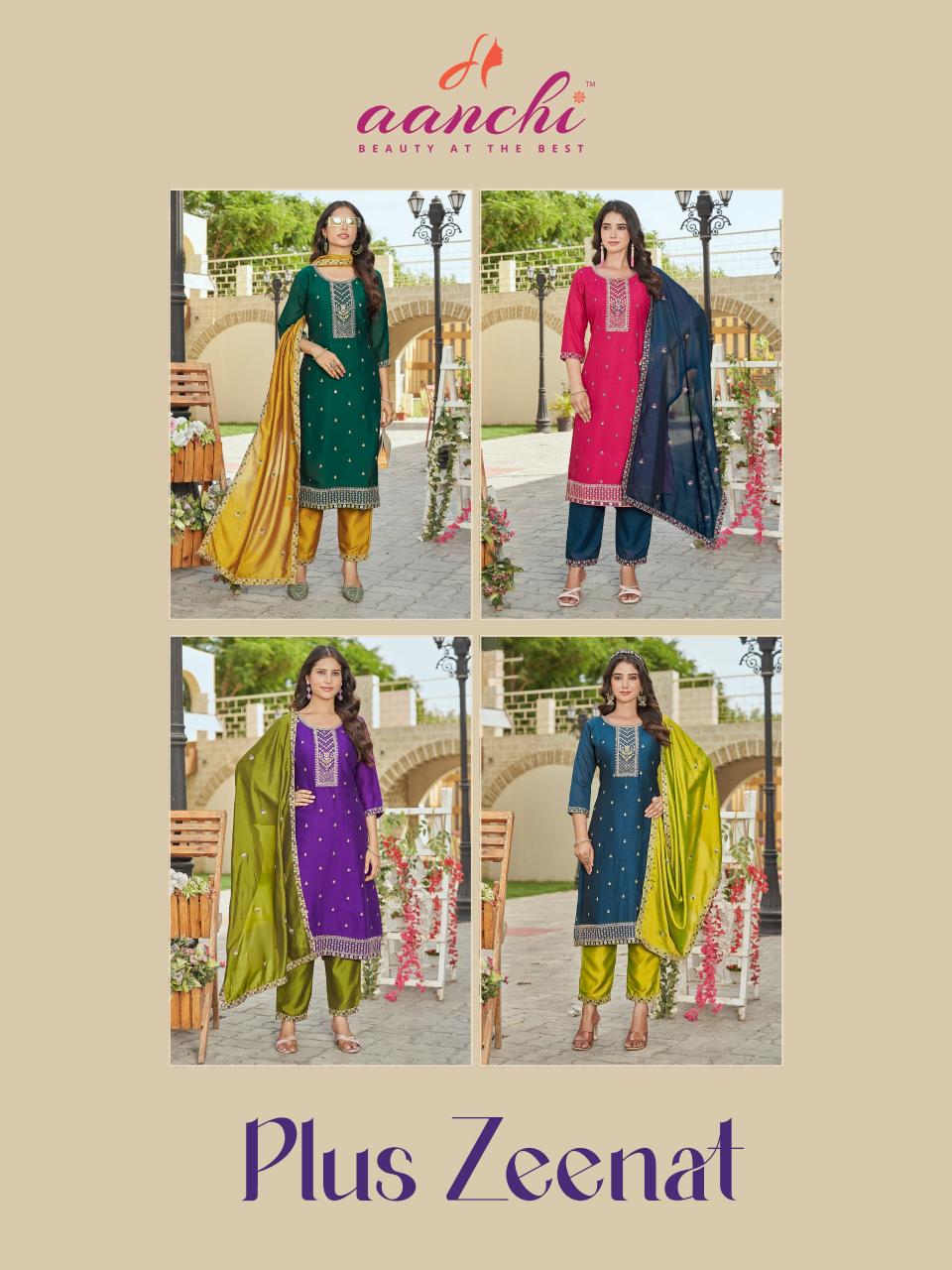 Aanchi Plus Zeenat catalog plus size designer kurtis online india 
