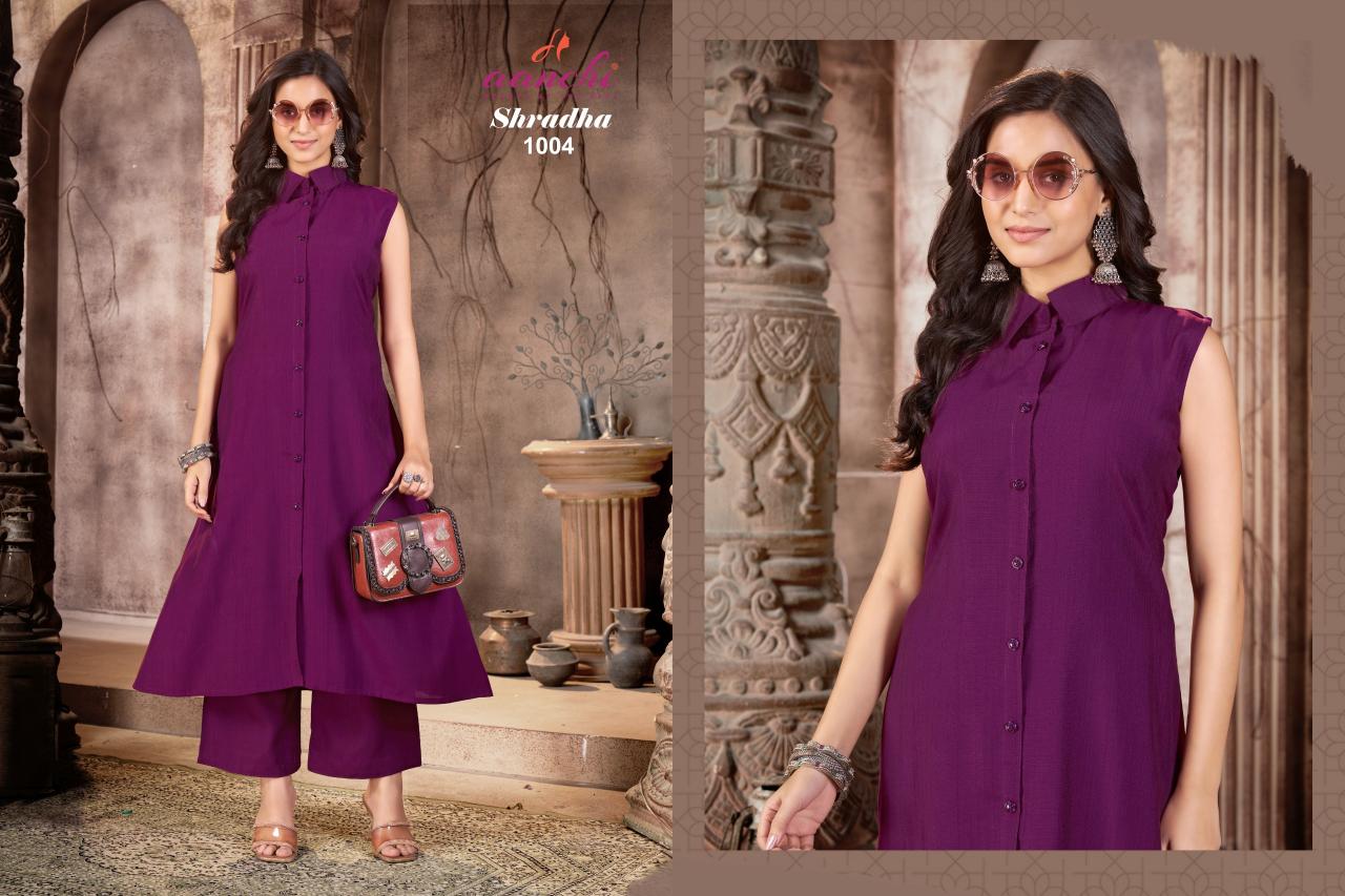 Aanchi Shradha catalog modest co ord sets wholesale