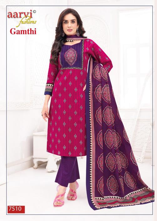 Aarvi Gamthi Vol-10 – Kurti Pant With Dupatta - Wholesale Catalog