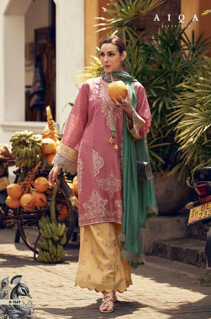 Aiqa Take catalog wholesale unstitched salwar kameez material