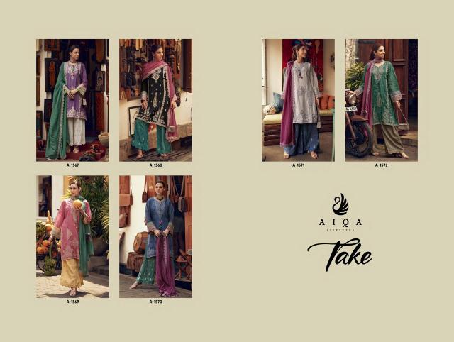 Aiqa Take catalog wholesale unstitched salwar kameez material