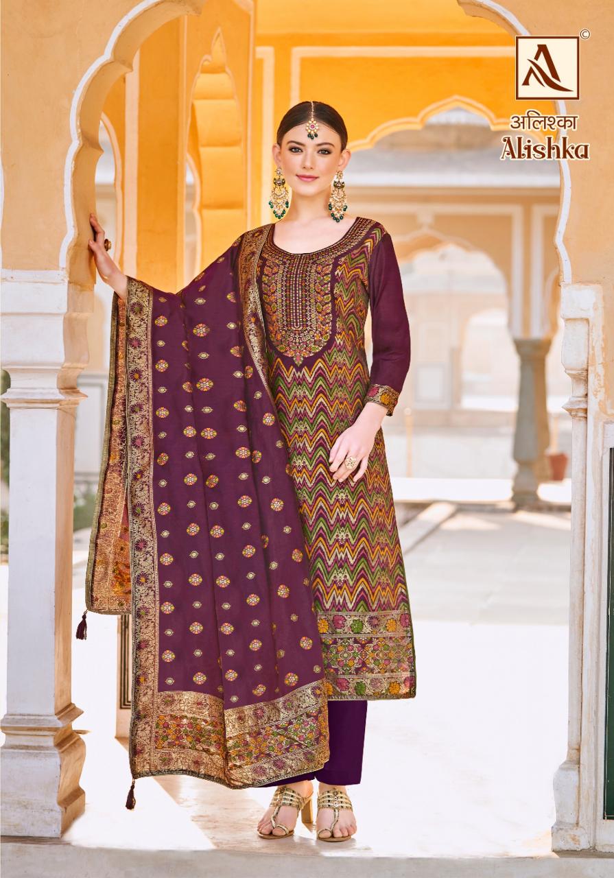 Alok Alishka catalog wholesale dress material manufacturer in mumbai