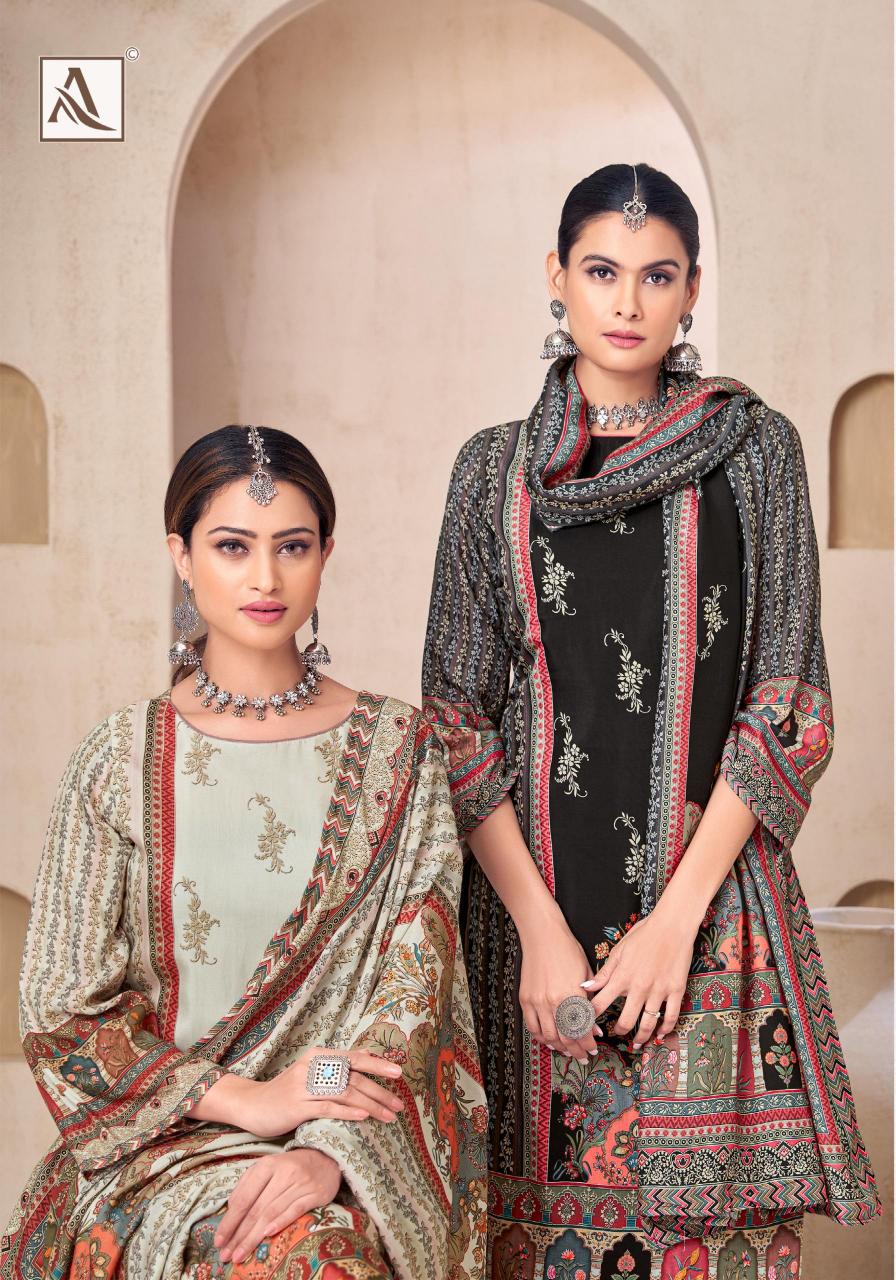 Alok Black Biba catalog dress material wholesale with price