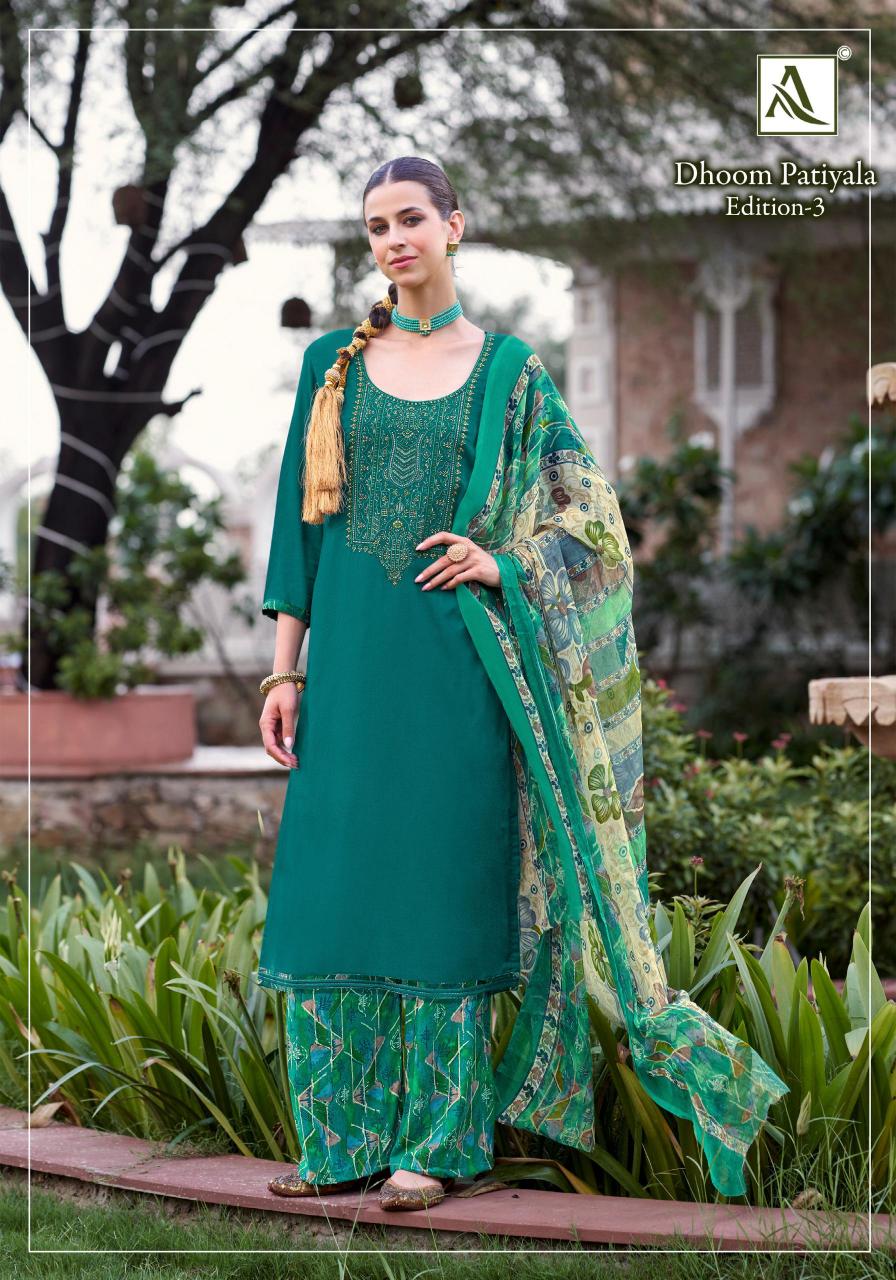Alok Dhoom Patiyala vol 3 Catalog wholesale dress material distributors