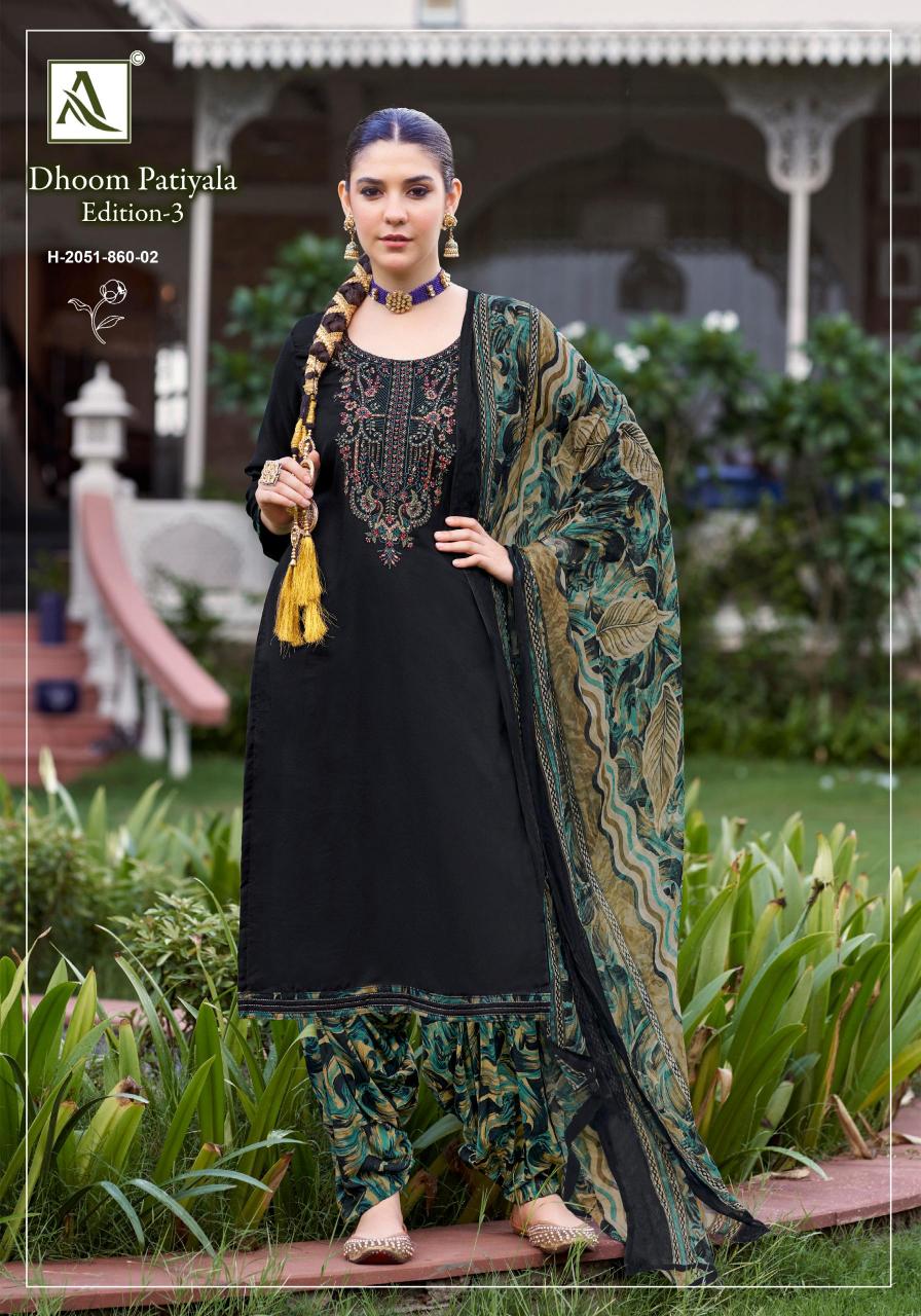 Alok Dhoom Patiyala vol 3 Catalog wholesale dress material distributors