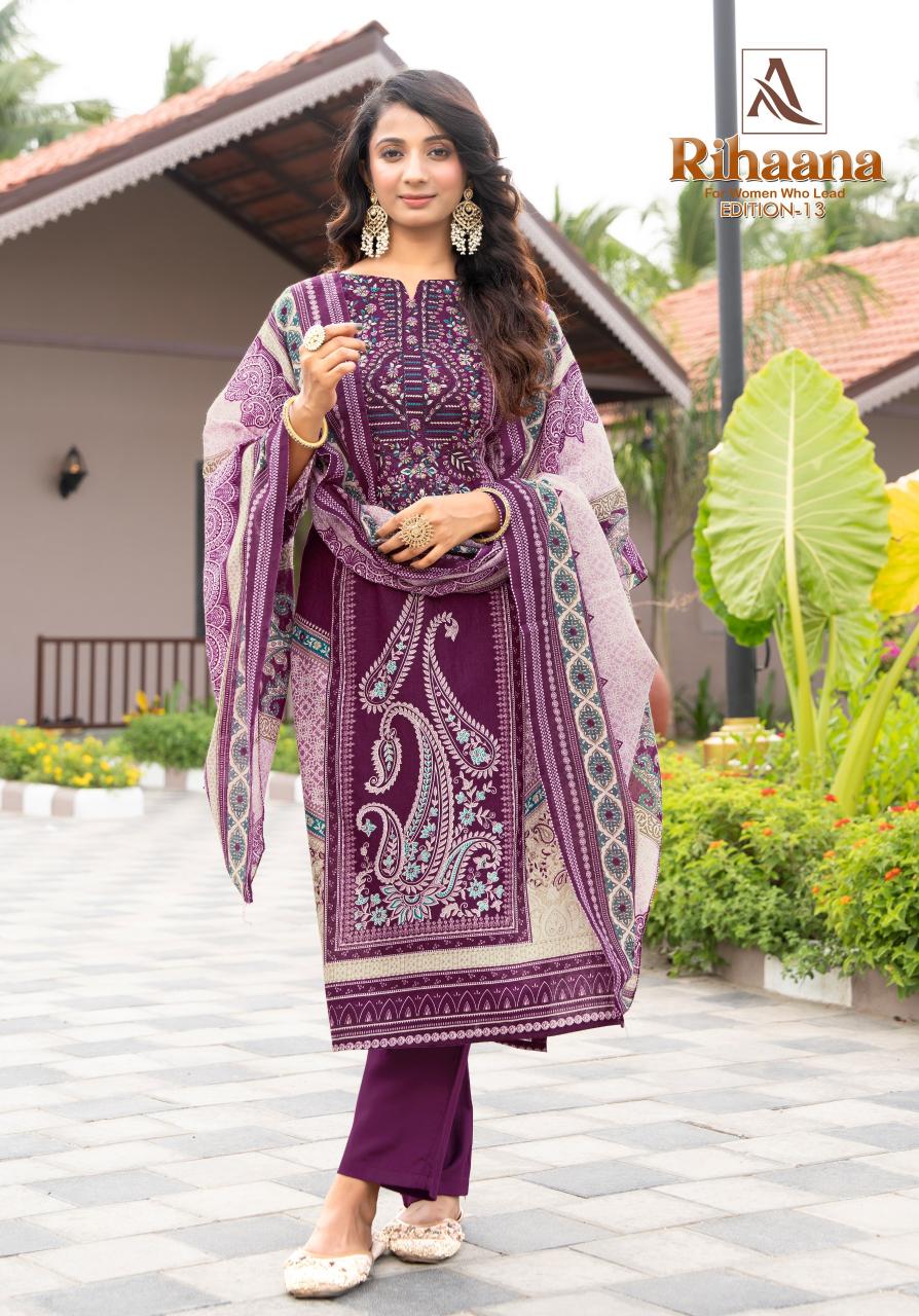 Alok Rihaana Vol 13 catalog dress material wholesale bangalore