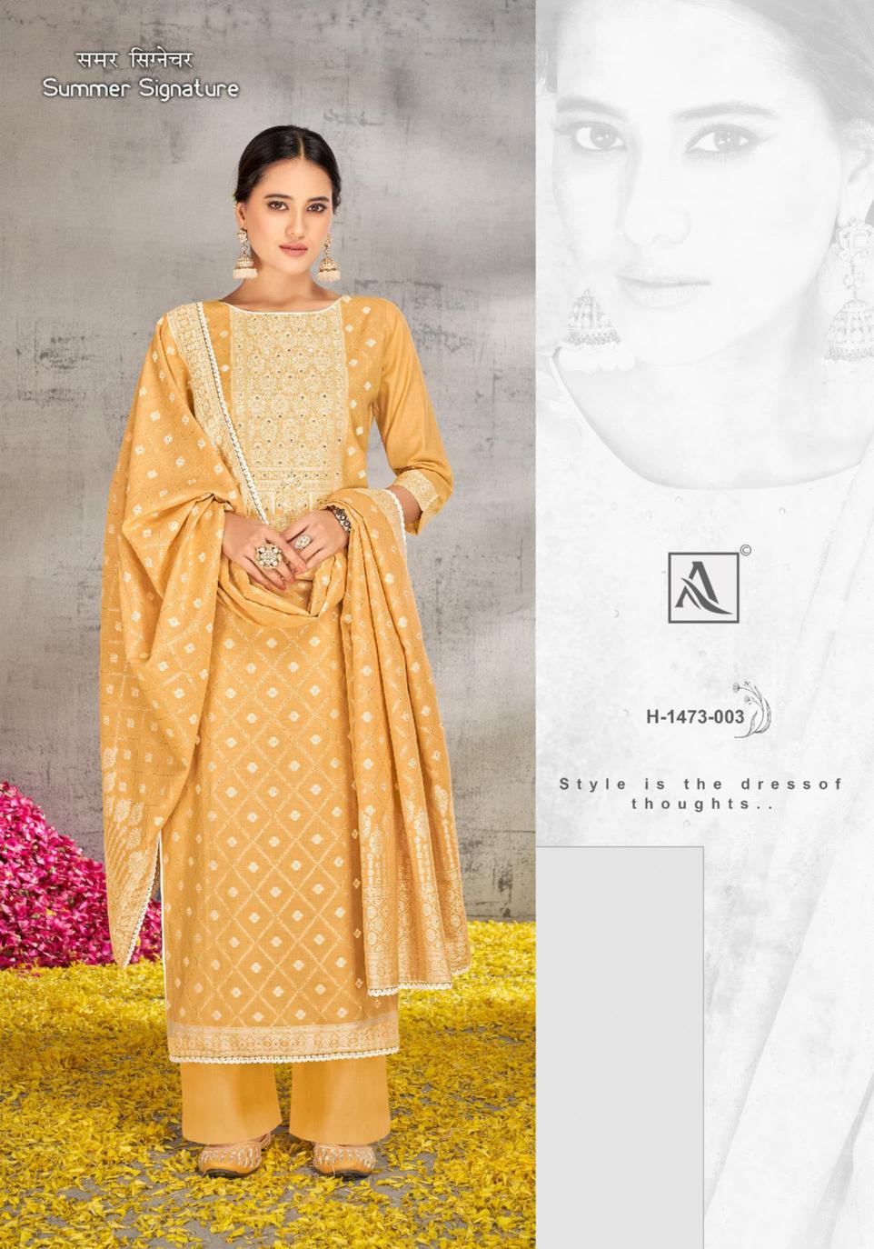 Alok Summer Signature catalog wholesale dress material online surat