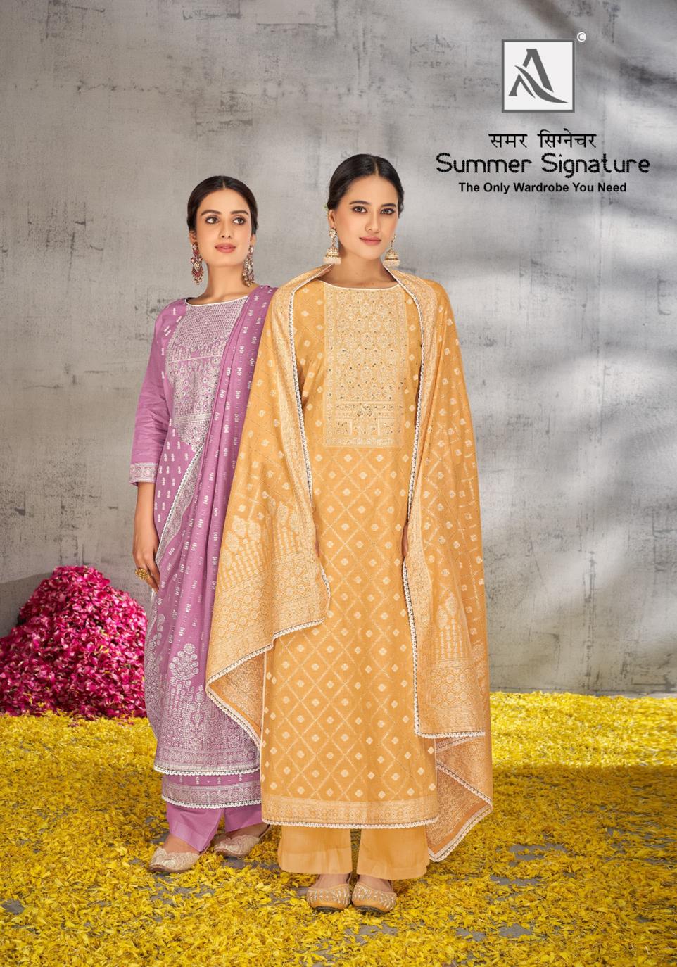 Alok Summer Signature catalog wholesale dress material online surat