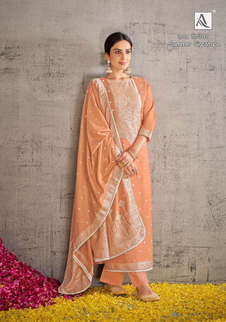 Alok Summer Signature catalog wholesale dress material online surat