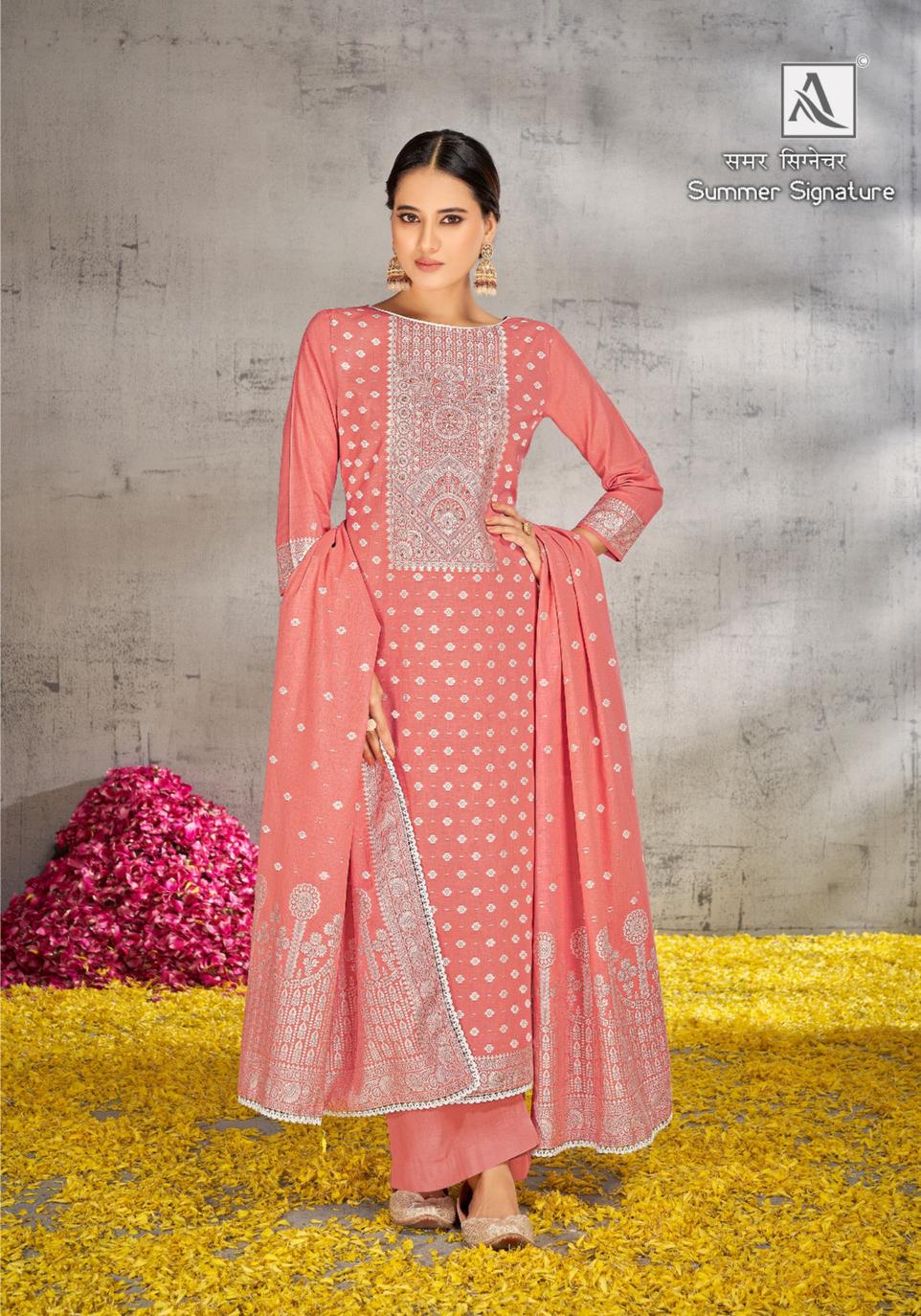 Alok Summer Signature catalog wholesale dress material online surat
