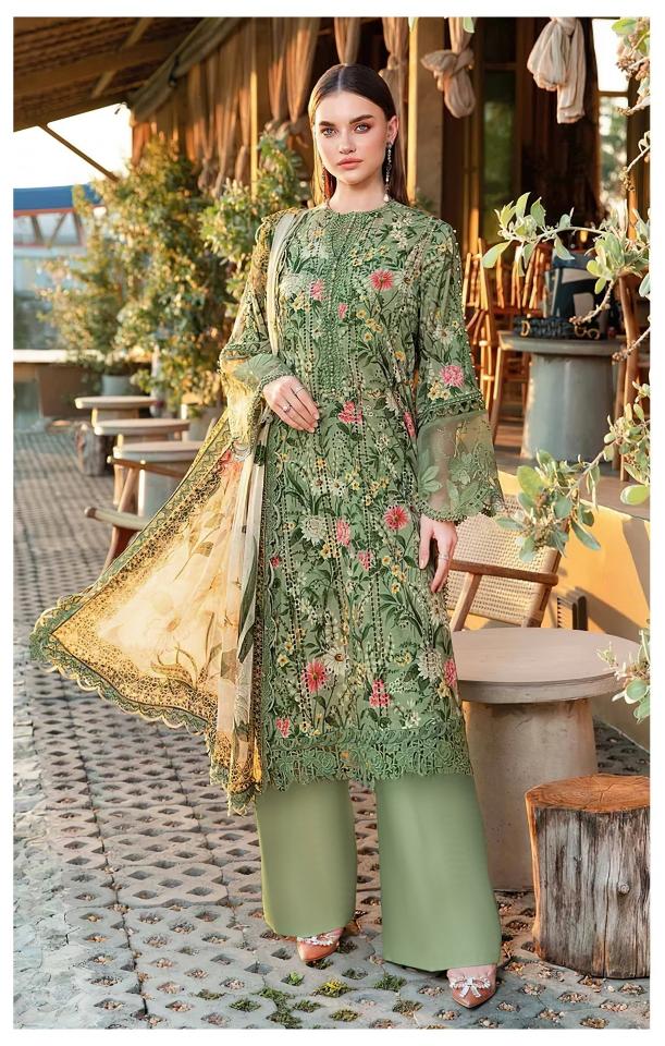Alzohaib Az 1288 to 89 catalog Chiffon Dupatta pakistani suits wholesalers in pakistan