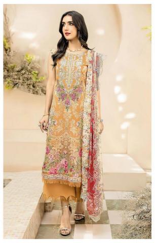 Alzohaib Az 1331 A And B catalog Chiffon Dupatta pakistani salwar suit wholesale