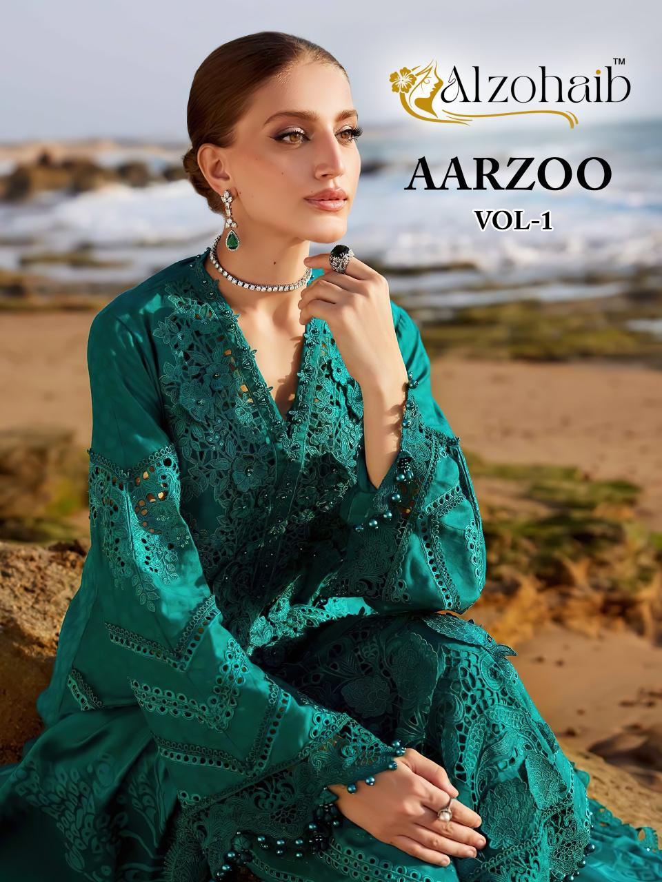 Alzohaib Az Aarzoo Vol 1 catalog pakistani suits wholesalers in surat