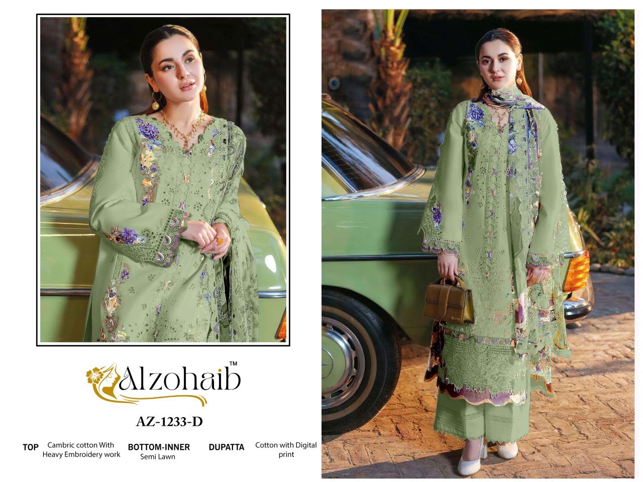 Alzohaib Az Zahra Vol 2 catalog Chiffon Dupatta pakistani wholesale suits in allahabad