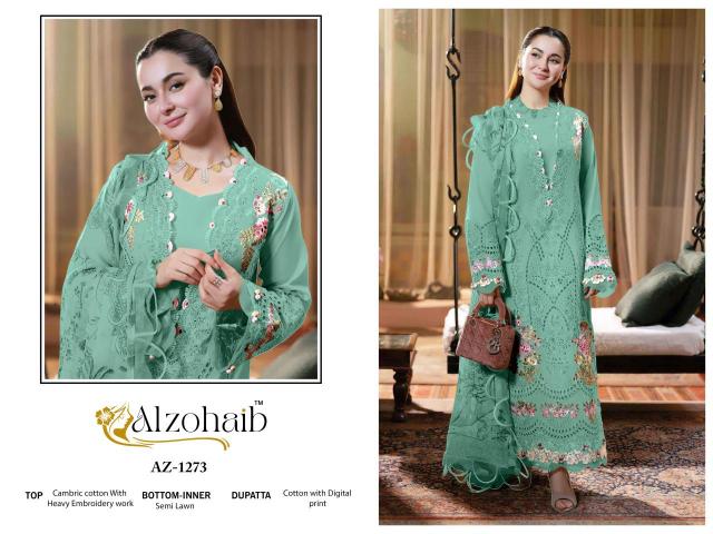 Alzohaib Az Zahra Vol 3 catalog Cotton Dupatta wholesale pakistani suits in chennai