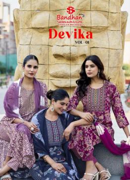 Bandhan Devika Vol-1 – Kurti Pant With Dupatta - Wholesale Catalog