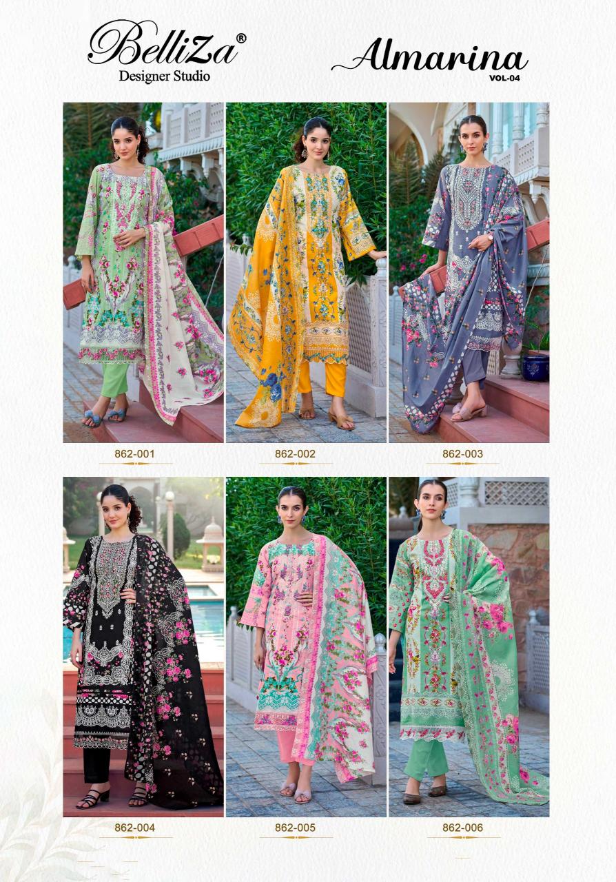 Belliza Almarina vol 4 catalog dress material manufacturers online