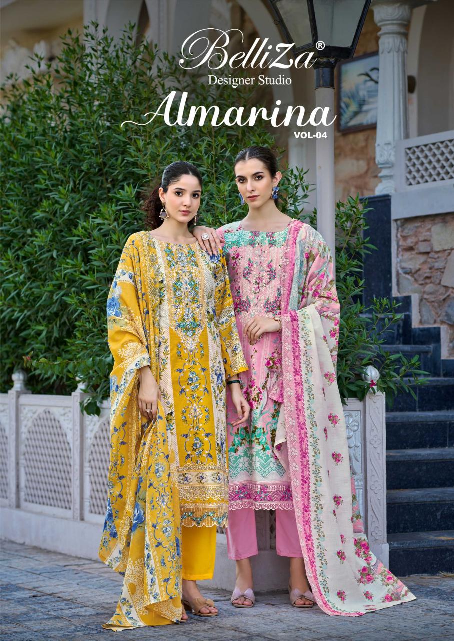 Belliza Almarina vol 4 catalog dress material manufacturers online