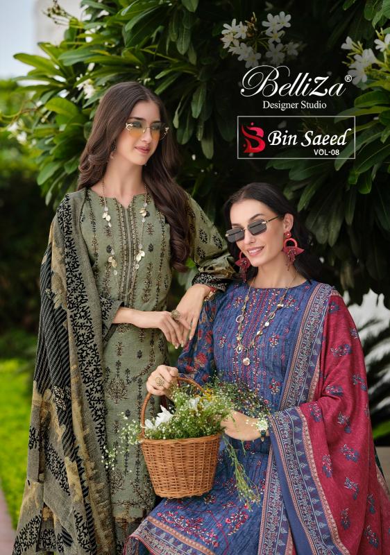 Belliza Bin Saeed Vol 8 catalog rajasthani dress materials wholesale