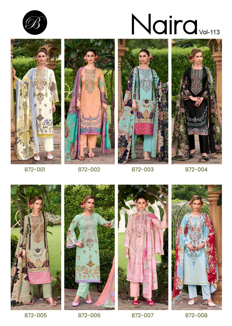 Belliza Naira Vol 113 catalog wholesale dealers of dress materials in mumbai 