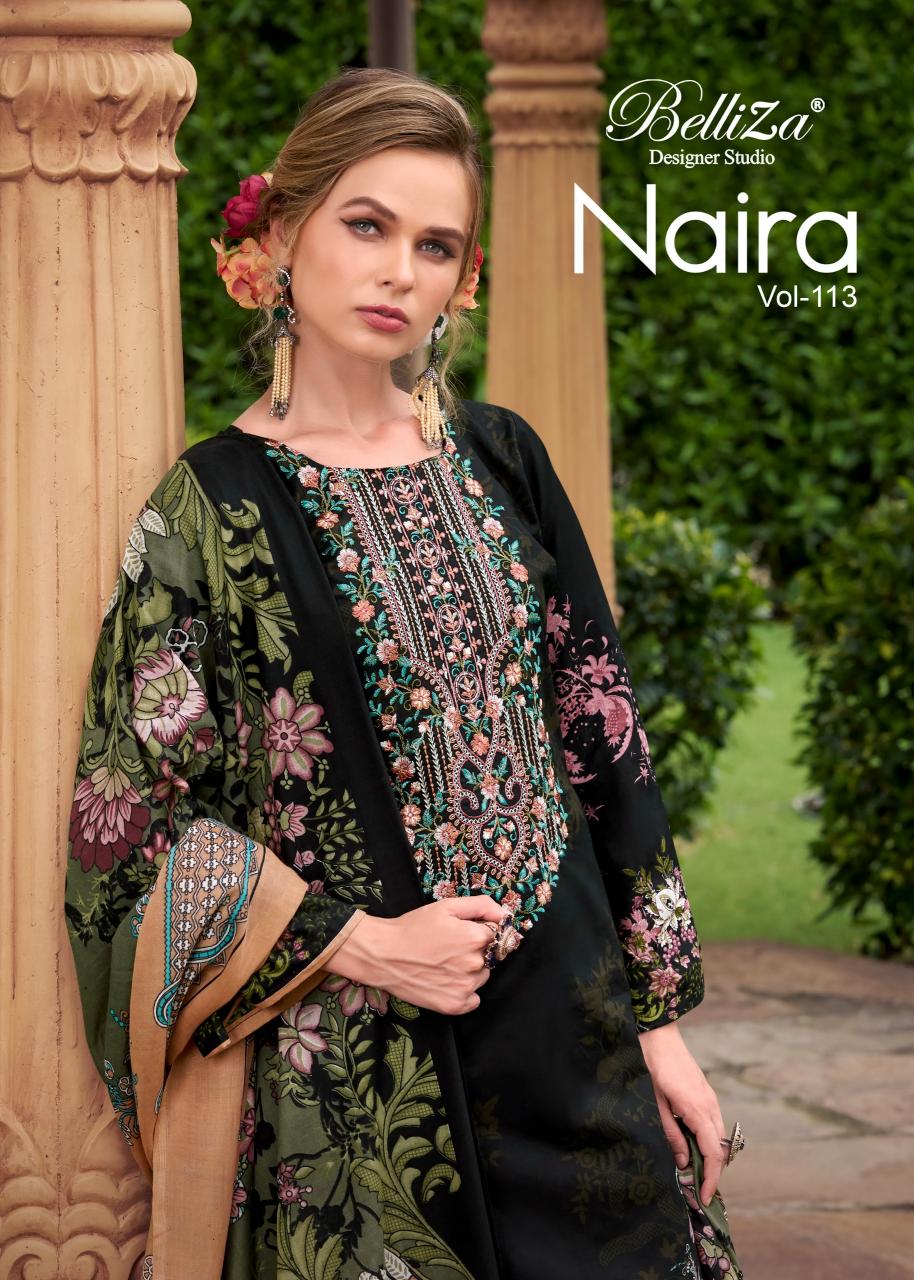 Belliza Naira Vol 113 catalog wholesale dealers of dress materials in mumbai 