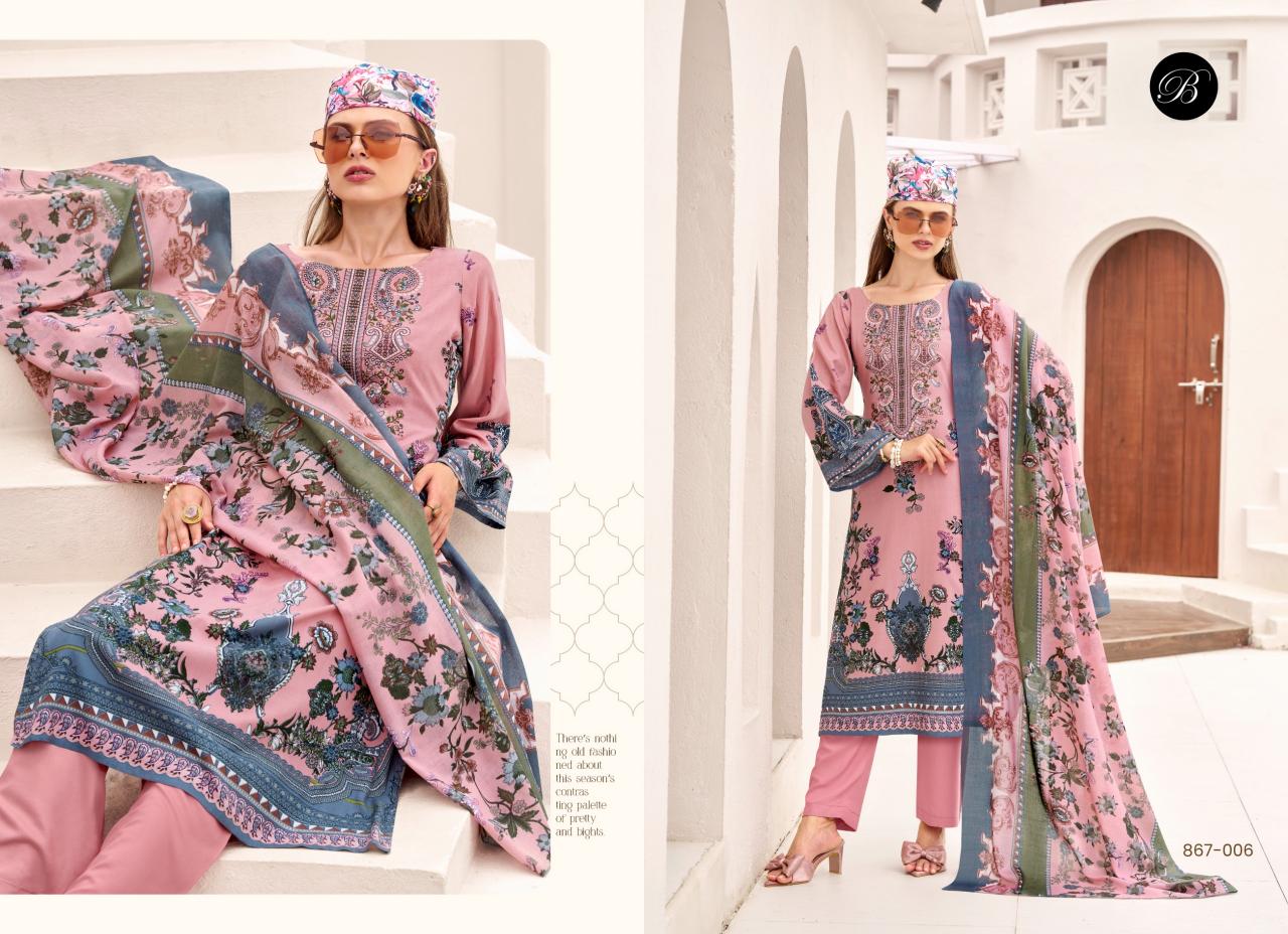 Belliza Riwayat Vol 12 Catalog indian dress materials wholesaler