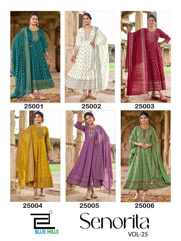 Blue Hills Senorita vol 25 catalog long kurti online shopping india