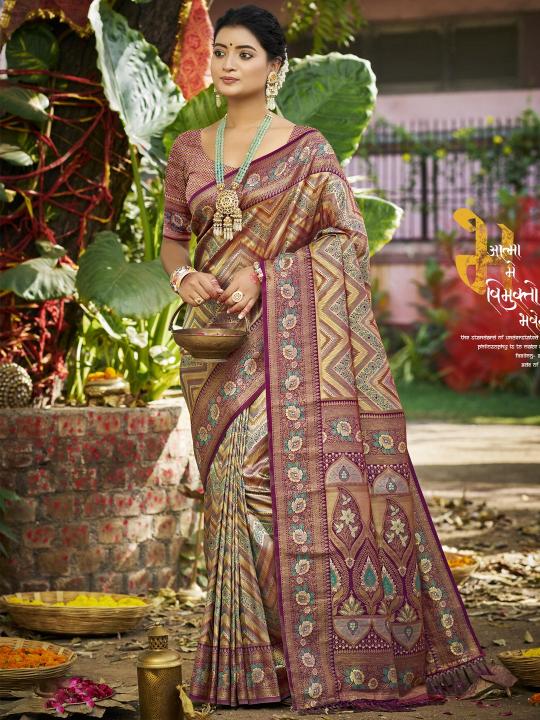 Bunawat Chaturi Silk catalog aura sarees manufacturers in surat