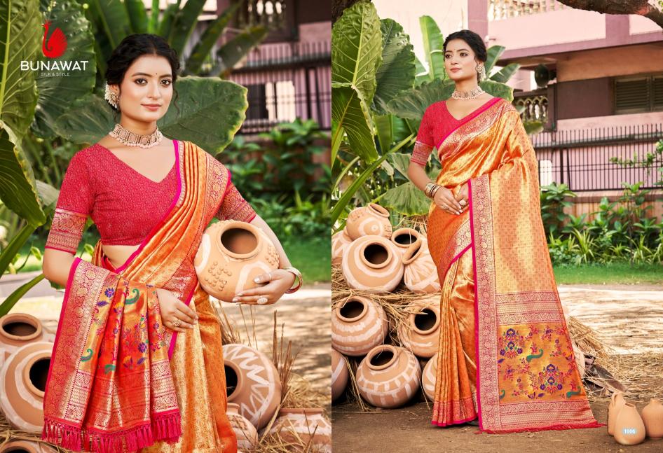 BUNAWAT - Devyani SIlk Vol-02 Multi Color Kanjivaram Silk Woven Work Traditional Saree