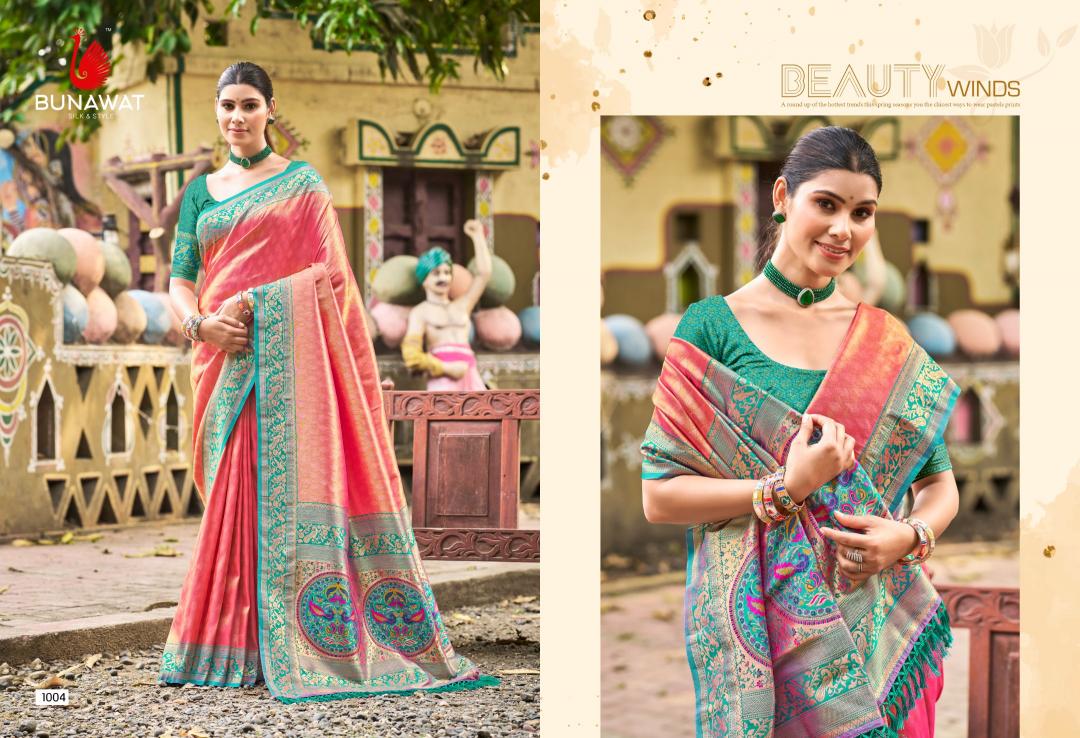 BUNAWAT - Devyani SIlk Vol 05  Multi Color Kanjivaram Silk Woven Work Traditional Saree