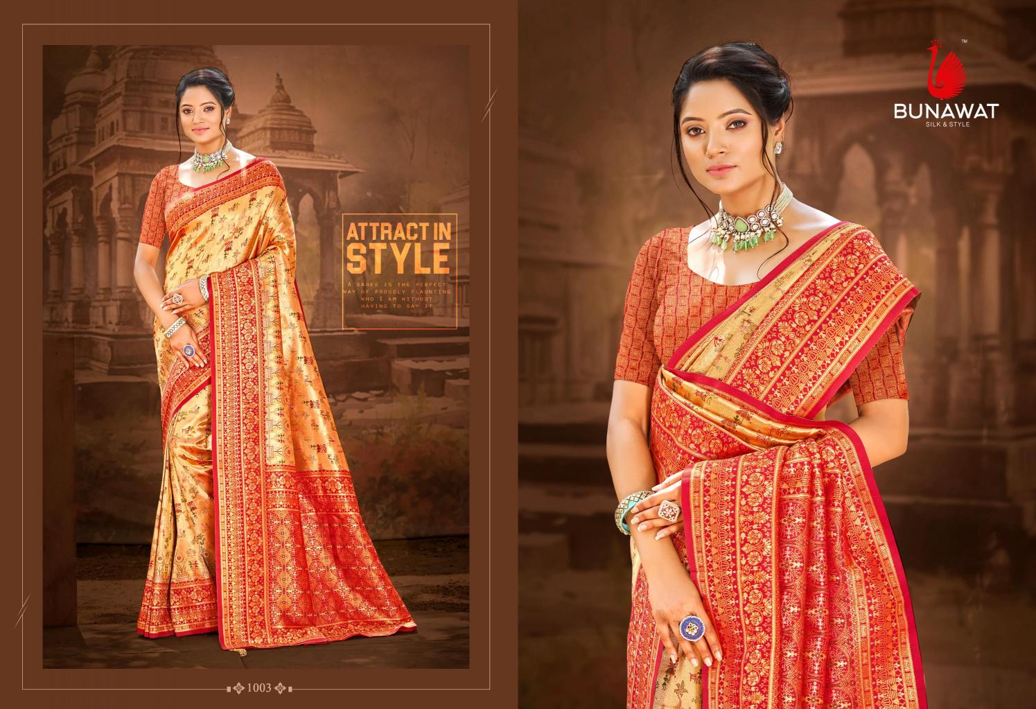 BUNAWAT - Kanchi Pattu Silk-21 Dharmavaram Silk Woven Work Traditional Saree