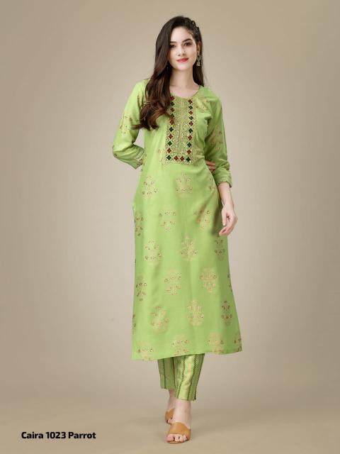 Caira 1023 Parrot pakistani kurtis online in india
