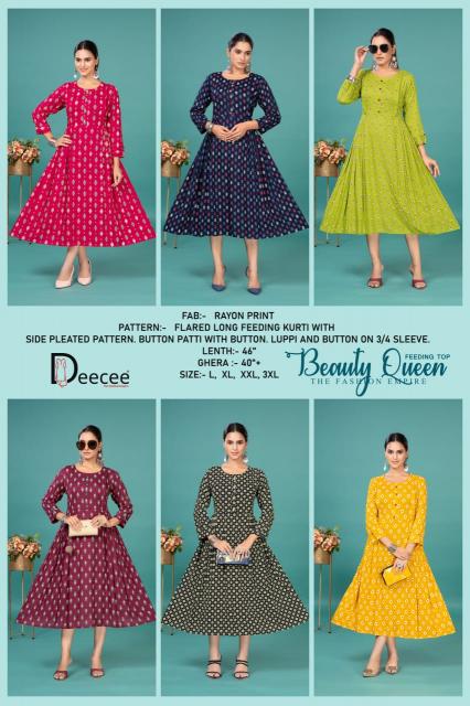 Deecee Beauty Queen catalog feeding kurtis online india