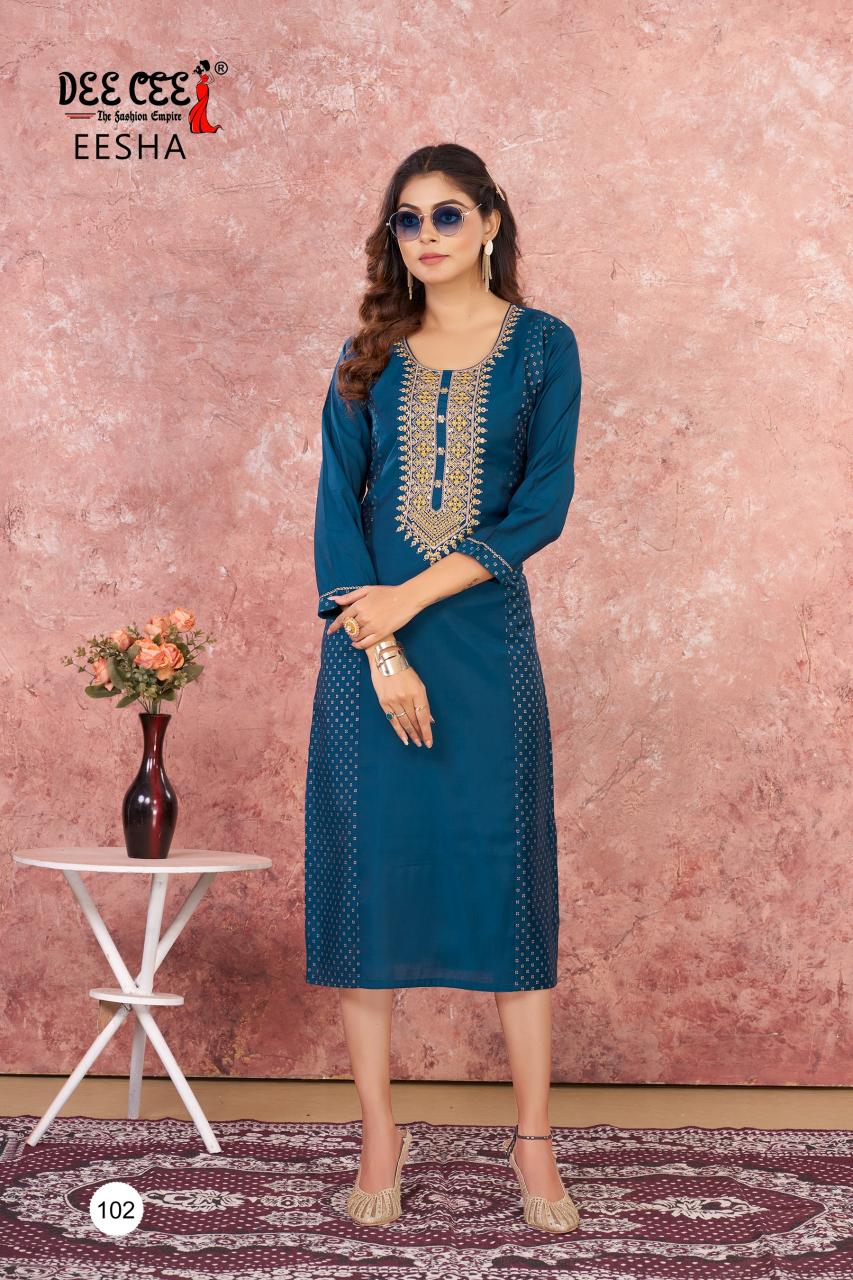 Deecee Eesha catalog latest indian kurti collection