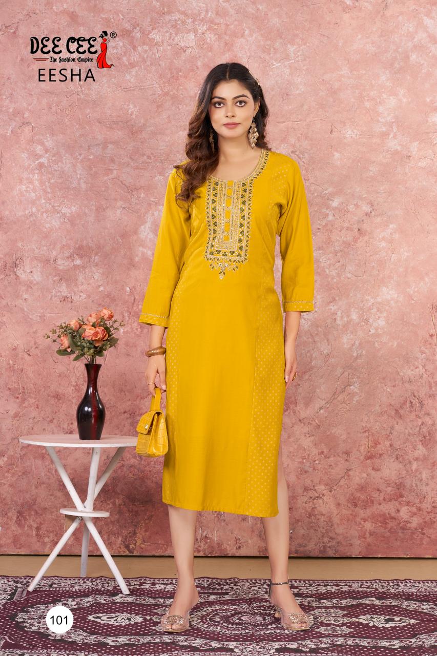Deecee Eesha catalog latest indian kurti collection