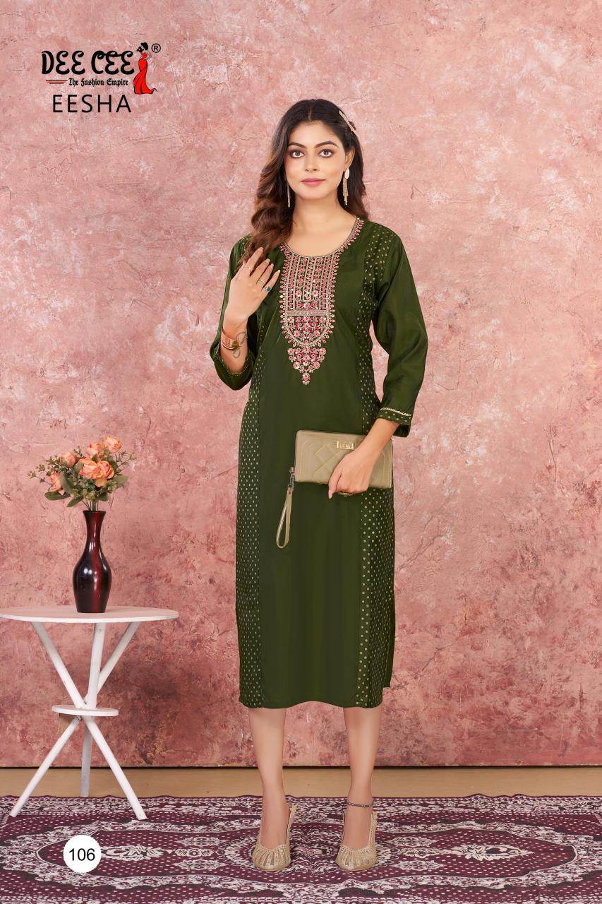 Deecee Eesha catalog latest indian kurti collection