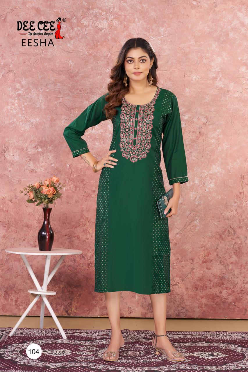 Deecee Eesha catalog latest indian kurti collection