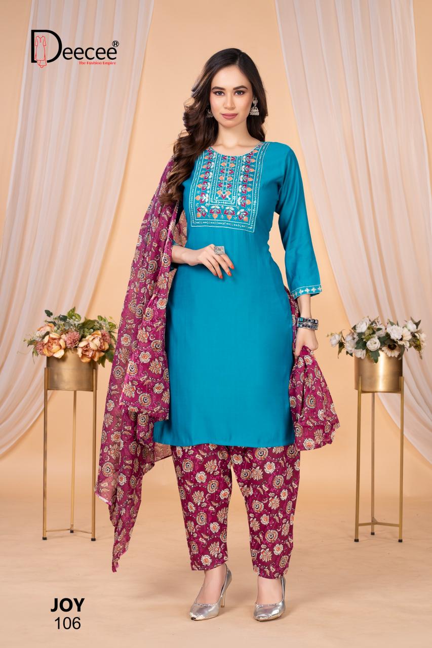 Deecee Joy catalog royal blue kurti online india