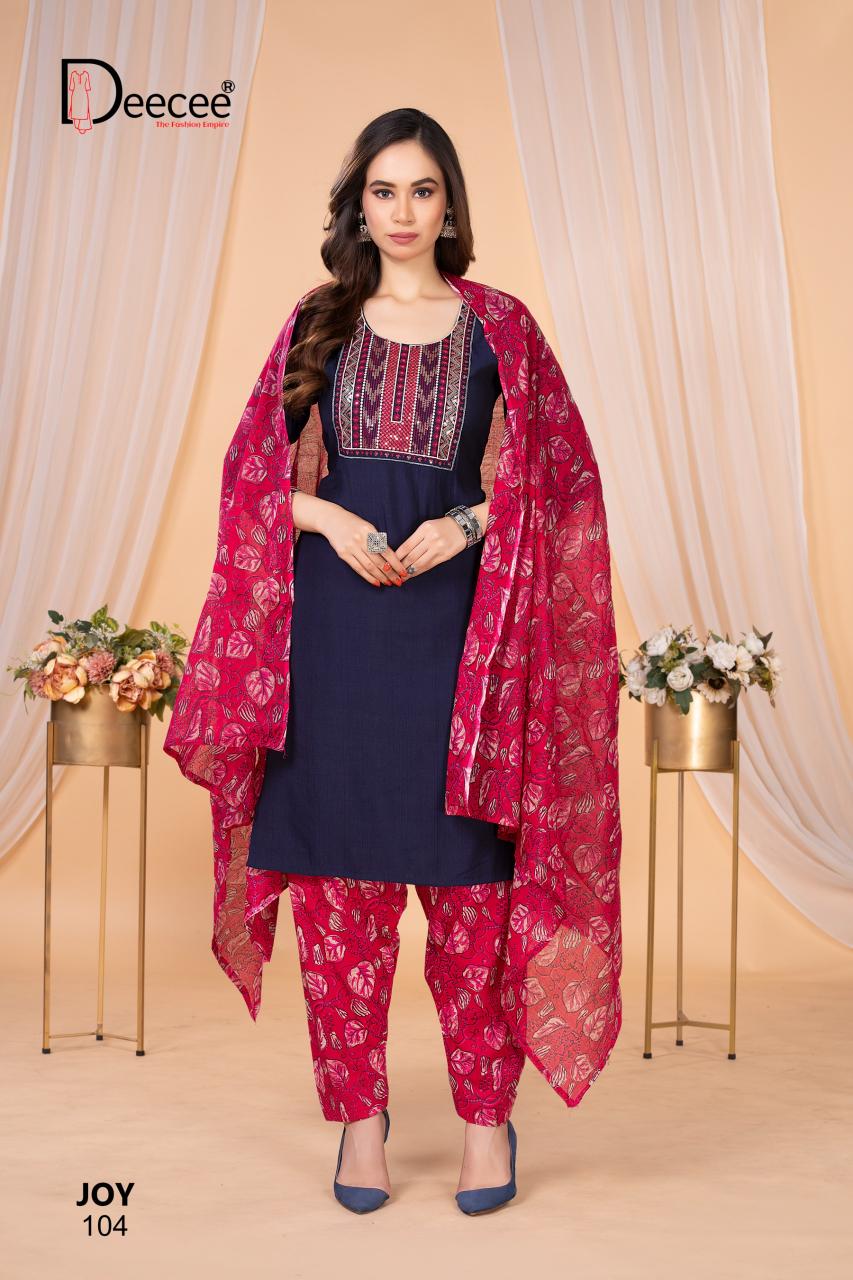 Deecee Joy catalog royal blue kurti online india