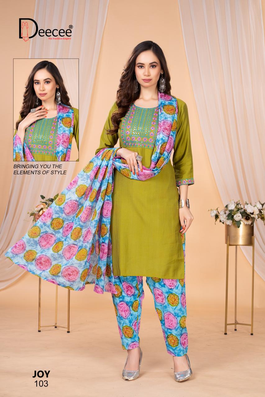 Deecee Joy catalog royal blue kurti online india