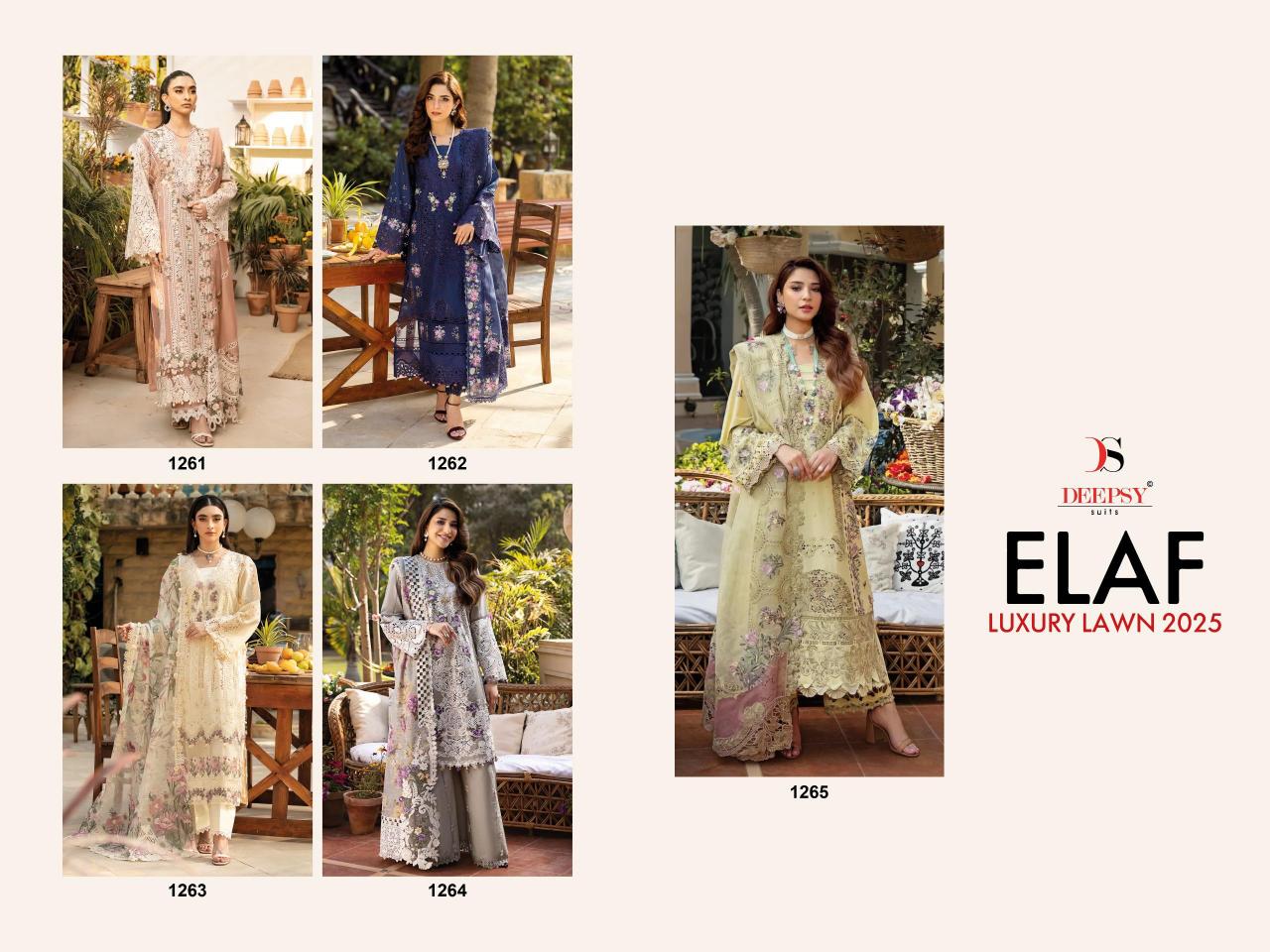 Deepsy Elaf Luxury Lawn 25 catalog pakistani suits online india wholesale