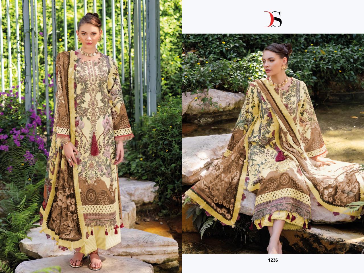 Deepsy Jade Bliss Lawn 25 catalog Cotton Dupatta pakistani replica suits wholesale