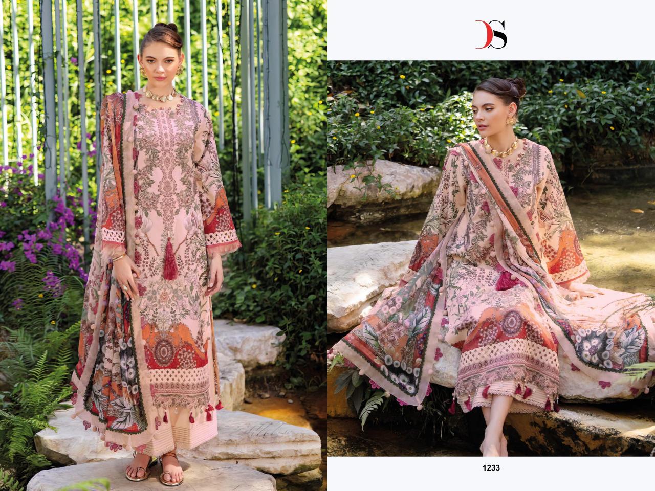 Deepsy Jade Bliss Lawn 25 catalog Cotton Dupatta pakistani replica suits wholesale