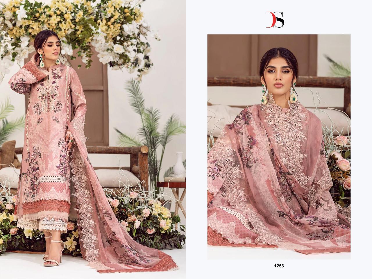 Deepsy Jade Needle Wonder 25 vol 3 catalog Cotton Dupatta pakistani unstitched suits wholesale