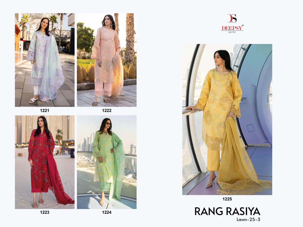 Deepsy Rangrasiya Lawn Vol 25 Vol 3 Catalog wholesale pakistani suits