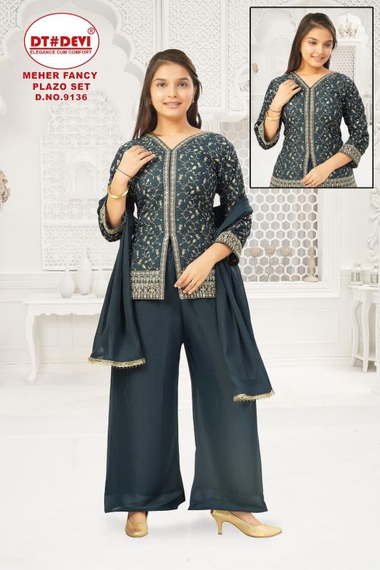 Dt Devi Meher 9136 catalog clothes wholesale kids wear lidhiana 