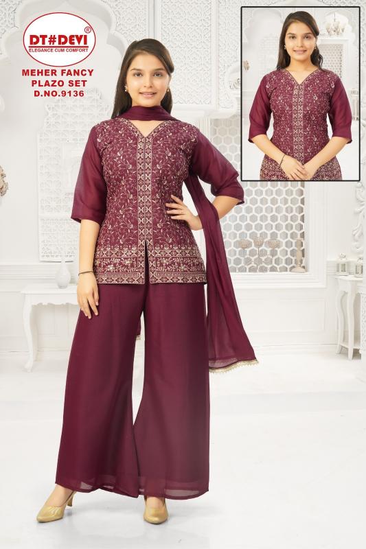 Dt Devi Meher 9136 catalog clothes wholesale kids wear lidhiana 