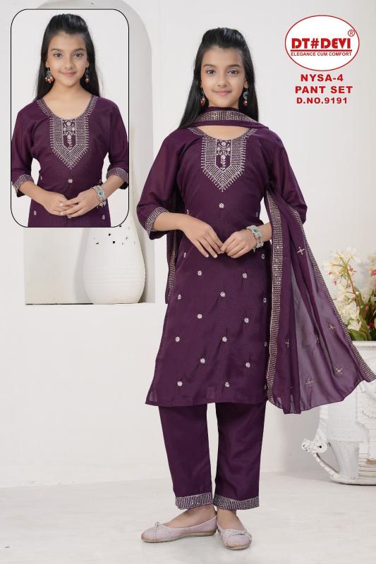 Dt Devi Nysa vol 4 9191 catalog kids lounge wear wholesale